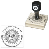 Handgezeichneter schöner Sonnenstar Gummistempel (Stempel)