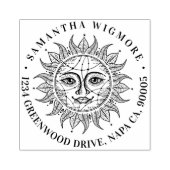 Handgezeichneter schöner Sonnenstar Gummistempel (Prägung)