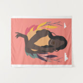 Handgezeichneter schwarzer Tag Konzept Spaß 1/3 Wandteppich (Vorderseite (Horizontal))