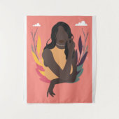 Handgezeichneter schwarzer Tag Konzept Spaß 1/3 Wandteppich (Vorderseite)