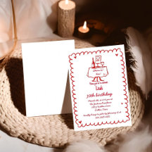 Handgezeichneter Scribble-Cocktail 30., 40. Geburt