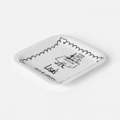 Handgezeichneter Scribble-Cocktail 30., 40. Geburt Pappteller (Gewinkelt)