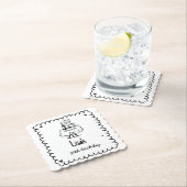 Handgezeichneter Scribble-Cocktail 30., 40. Geburt Untersetzer (Vor Ort)