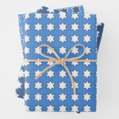 Handgezeichneter Star des David Hanukkah-Set Geschenkpapier Set (Beispiel)