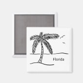 Handgezeichneter Strandmagnet für Florida Magnet (Vorderseite/Rückseite)
