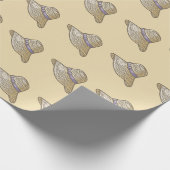 Handgezeichneter Strohhut Beige Geschenkpapier (Ecke)