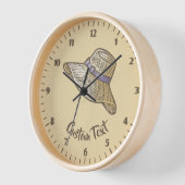 Handgezeichneter Strohhut Beige Uhr (Winkel)