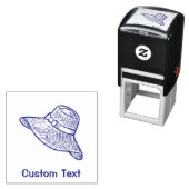 Handgezeichneter Strohhut Permastempel (Beispiel)