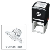 Handgezeichneter Strohhut Permastempel (Beispiel)