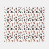 Handgezeichneter Sushi-Mix Fleecedecke (Vorderseite (Horizontal))