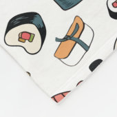Handgezeichneter Sushi-Mix Fleecedecke (Ecke)