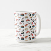 Handgezeichneter Sushi-Mix Kaffeetasse (VorderseiteRechts)