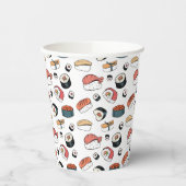 Handgezeichneter Sushi-Mix Pappbecher (Links)