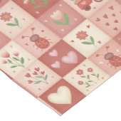 Handgezeichneter süßer Patchwork - Tischläufer (Ecke)