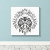 Handgezeichneter Tiger im Stil 6 Leinwanddruck (Insitu (Holzboden))