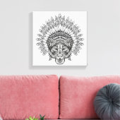 Handgezeichneter Tiger im Stil 6 Leinwanddruck (Insitu (Wohnzimmer))