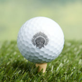 Handgezeichneter Tiger im Stil Golfball (Insitu T-Shirt)