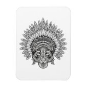 Handgezeichneter Tiger im Stil Magnet (Vertikal)