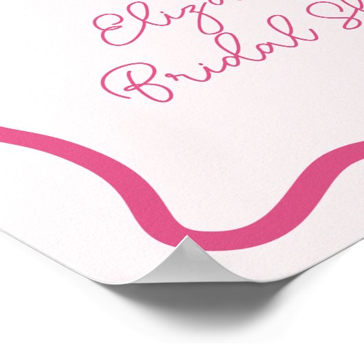 Handgezeichneter Wavy Frame & Champagner Tower Wil Poster (Ecke)