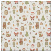 Handgezeichneter Weihnachts-Wald-Stoff Stoff (Muster)