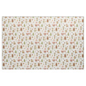 Handgezeichneter Weihnachts-Wald-Stoff Stoff (Fat Quarter (45,7 x 55,9 cm))
