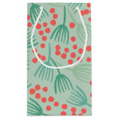 Handgezeichneter Weihnachtsbaum Evergreen Pine Nee Kleine Geschenktüte (Rückseite)