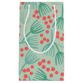 Handgezeichneter Weihnachtsbaum Evergreen Pine Nee Kleine Geschenktüte (Vorderseite)