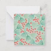 Handgezeichneter Weihnachtsbaum Evergreen Pine Nee Mitteilungskarte (Rückseite)