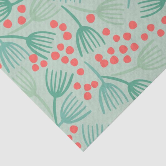 Handgezeichneter Weihnachtsbaum Evergreen Pine Nee Seidenpapier (Detail)