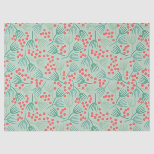 Handgezeichneter Weihnachtsbaum Evergreen Pine Nee Seidenpapier (Vorderseite)