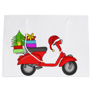 Handgezeichneter Weihnachtsroller Große Geschenktüte