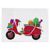 Handgezeichneter Weihnachtsroller Große Geschenktüte (Rückseite)