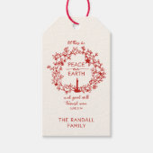 Handgezeichneter Weltfrieden christlich Verse Geschenkanhänger (Vorderseite)