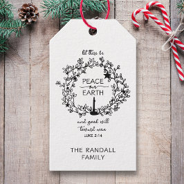 Handgezeichneter Weltfrieden christlich Verse Geschenkanhänger