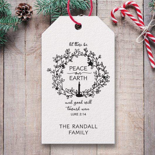 Handgezeichneter Weltfrieden christlich Verse Geschenkanhänger