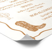 Handgezeichneter Western Brautparty Drink Menü Bar Poster (Ecke)