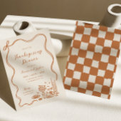 Handgezeichneter Whimsical Erntedank Einladung