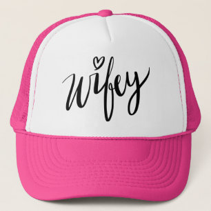 Handgezeichneter WIFEY LKW-Hut für neue Ehefrau Truckerkappe