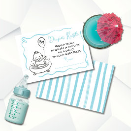 Handgezeichneter Windelkreuz Einladung