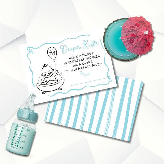 Handgezeichneter Windelkreuz Einladung