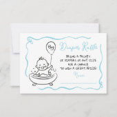 Handgezeichneter Windelkreuz Einladung (Vorderseite)