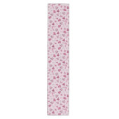 Handgezeichneter Winter Muster Rosa Tischläufer (Vorderseite)