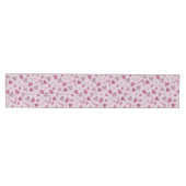 Handgezeichneter Winter Muster Rosa Tischläufer (Horizontal)