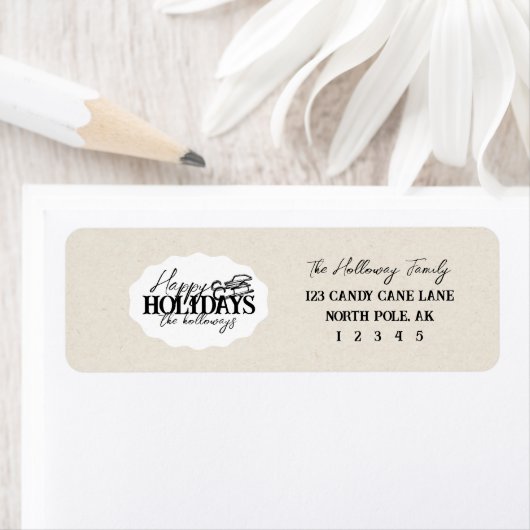 Handgezeichneter Winter Schlitten mit elegantem Sc (Insitu)