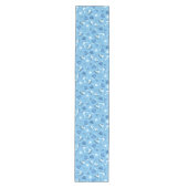 Handgezeichneter Winterpattern blauer Tischläufer (Vorderseite)