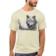 HANDGEZEICHNETER WOLF,