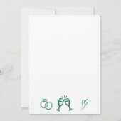 Handgezeichnetes 55-jähriges Party zum Hochzeitsta Einladung (Rückseite)