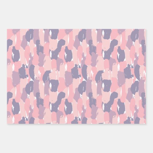 Handgezeichnetes, abstraktes Design, Berge, grau, Geschenkpapier Set (Vorderseite 3)