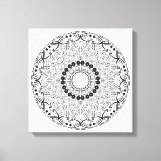 Handgezeichnetes abstraktes Mandala-Design. Vector Leinwanddruck