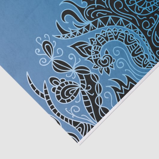 Handgezeichnetes Abstraktes Tribal Hippie Doodle B Seidenpapier (Ausschnitt)